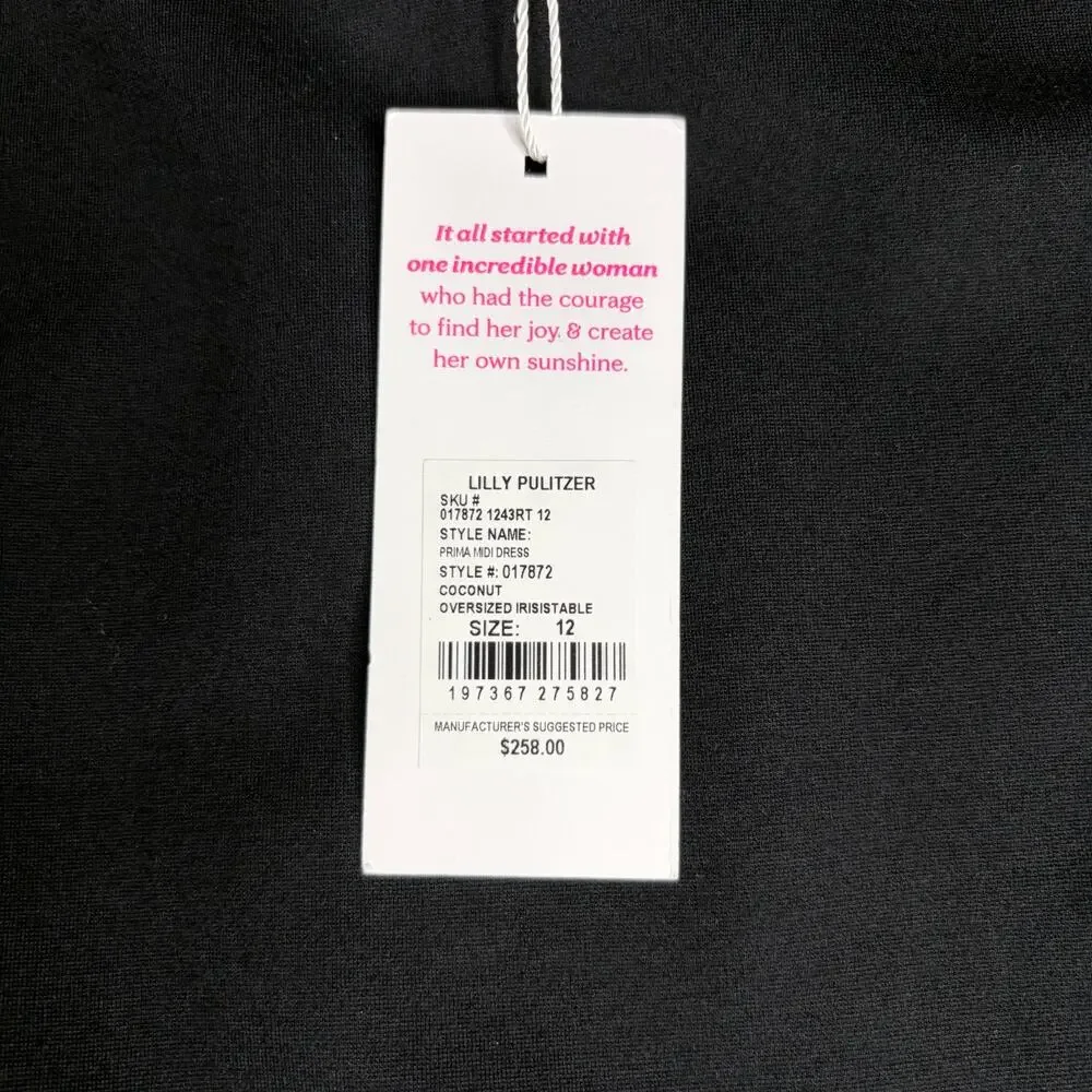 Lilly Pulitzer Prima Printed Sleeveless Midi-Dress Size 12 NWT